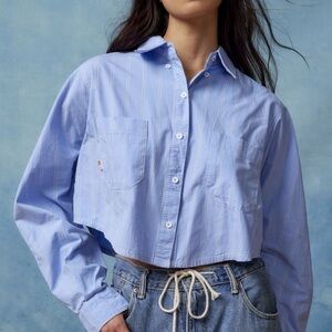 Urban Outfitters BDG Corey Cropped Button-Down Shirt